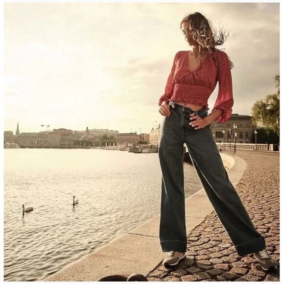 NWT! MADEWELL Julianne Smocked-Waist Top - Picture 1 of 14